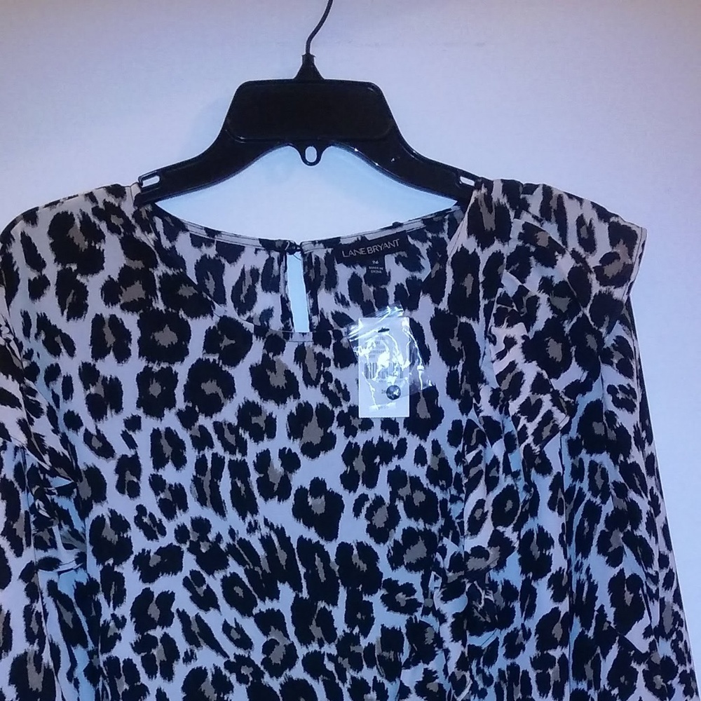 (NWT) Lane Bryant Leopard Print Blouse sz 26